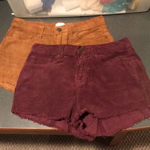 Kendall and Kylie corduroy shorts☀️💫🌤